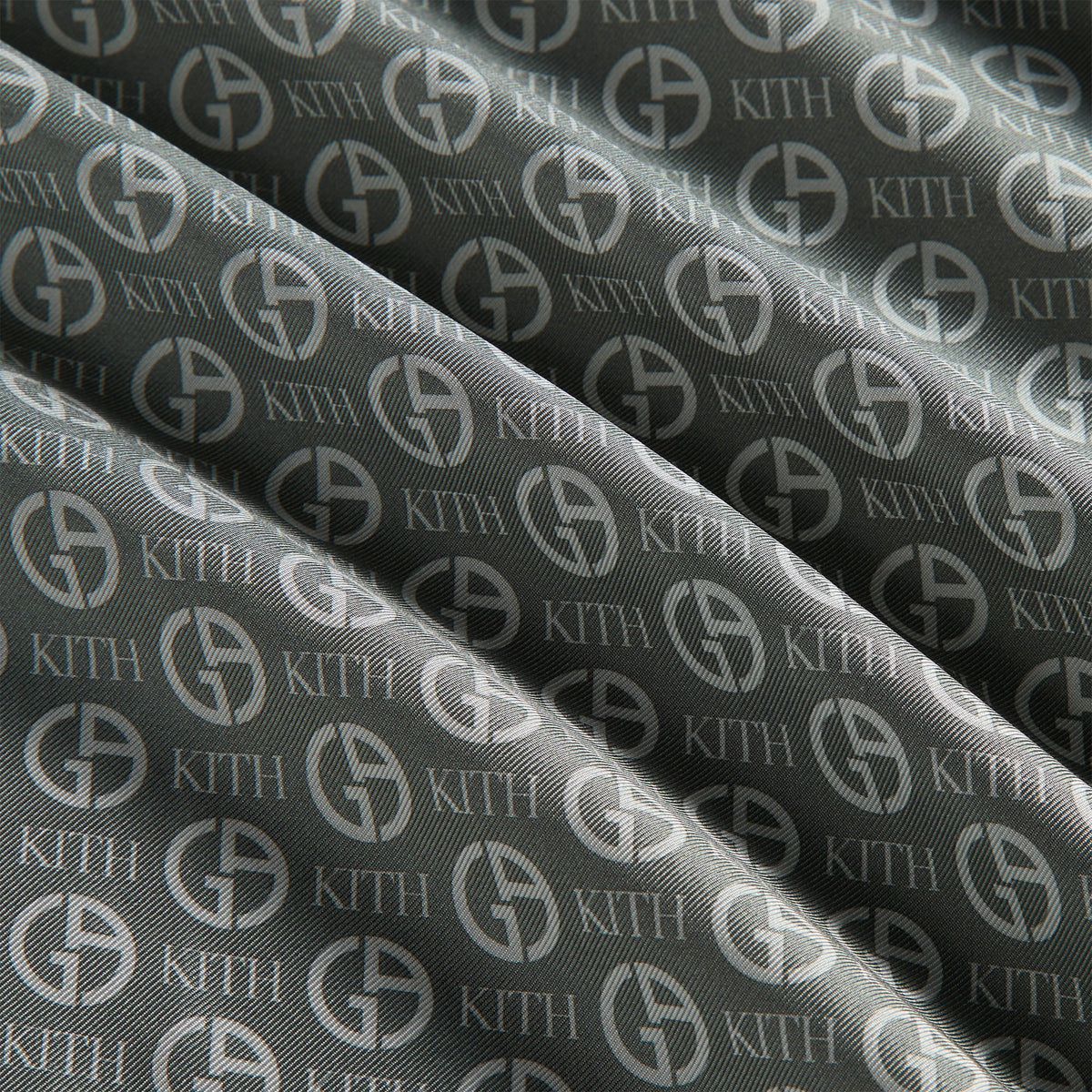 Giorgio Armani & Kith Monogram Printed Silk Bandana - Concrete