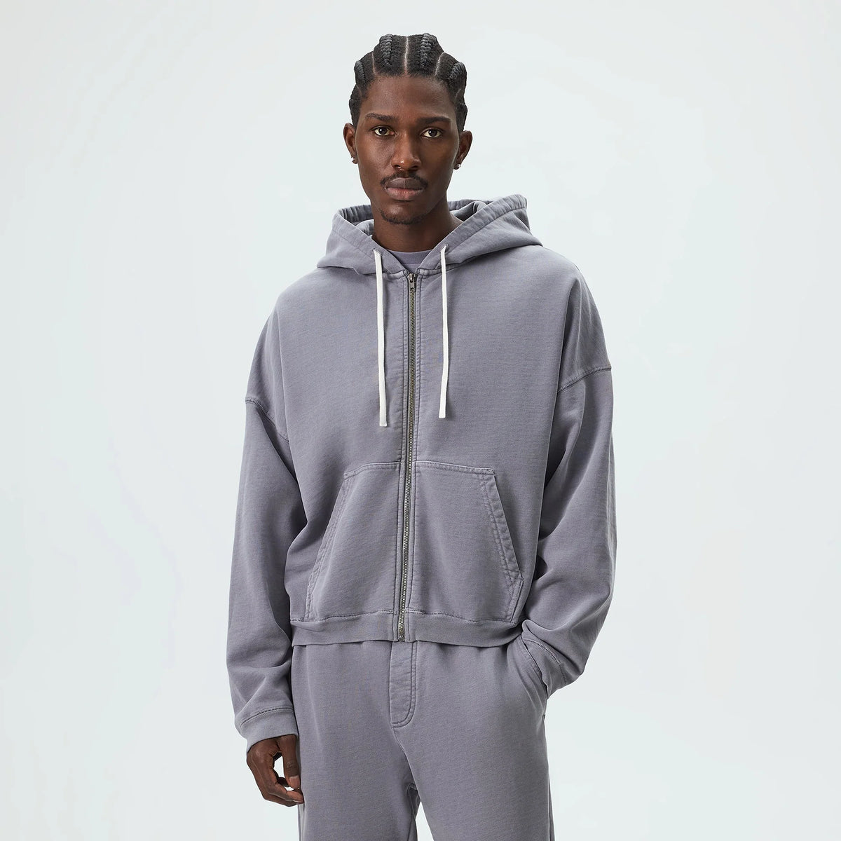 Kith 101 Soft Brushed Terry Braxton Zip Hoodie - Influence