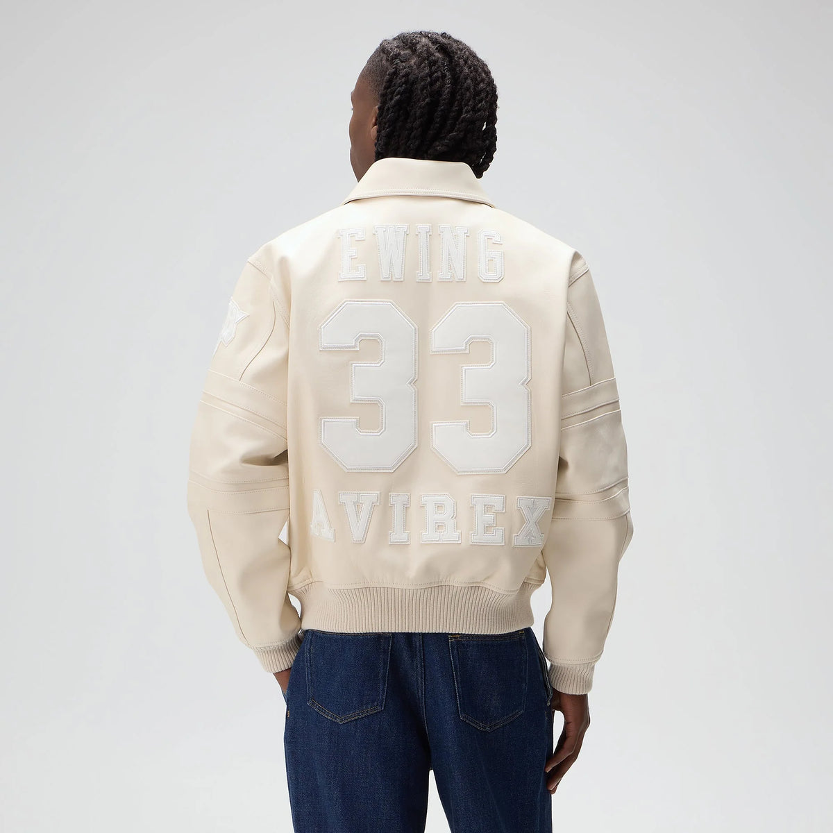 Kith & AVIREX for the New York Knicks Patrick Ewing Legend Jacket - Sandrift