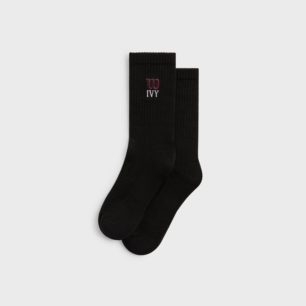 Kith Ivy for Wilson Logo Crew Socks - Black