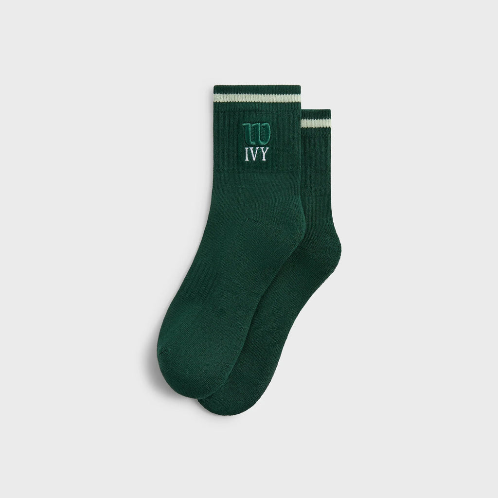 Kith Ivy for Wilson Quarter Top Socks - Ivy Green