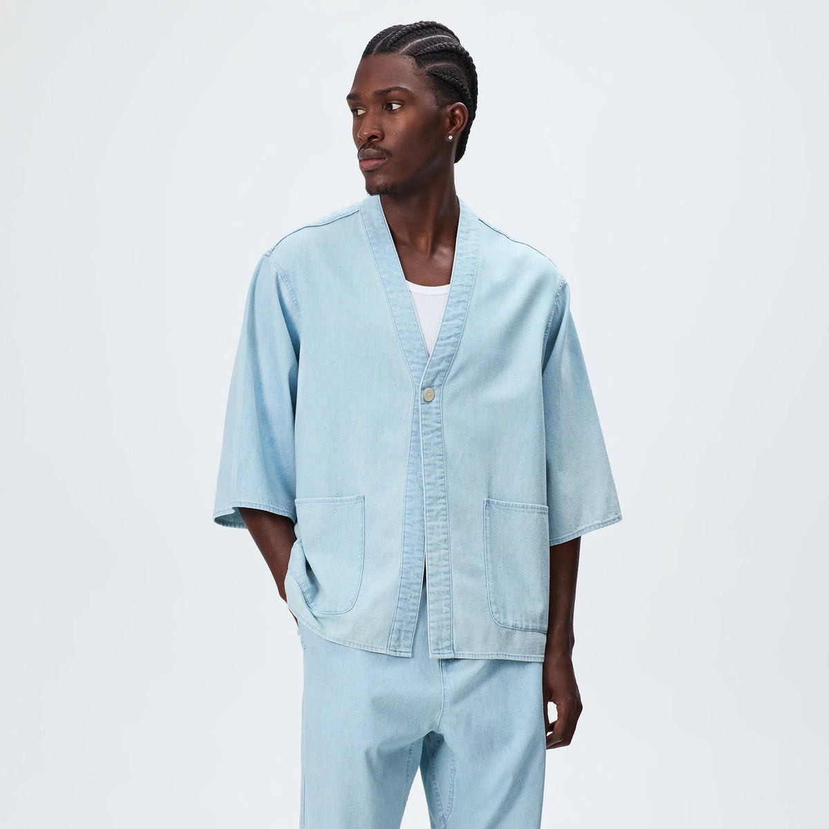 Kith Chambray Nanthan Shirt - Light Indigo