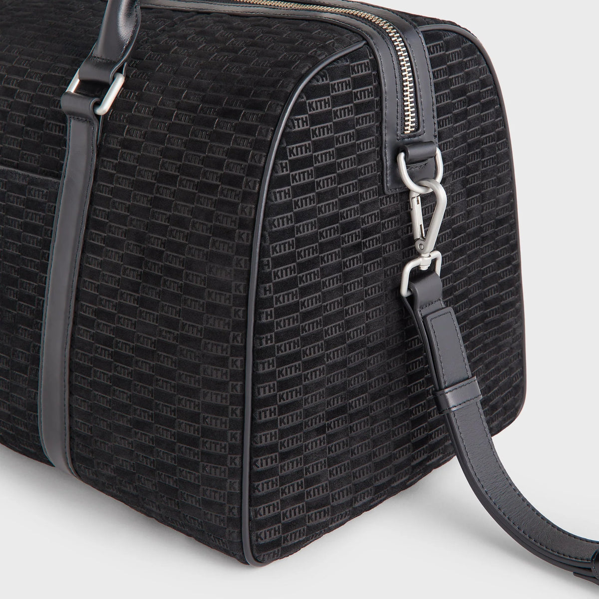 Kith Monogram Suede Traveler K40 Bag - Black