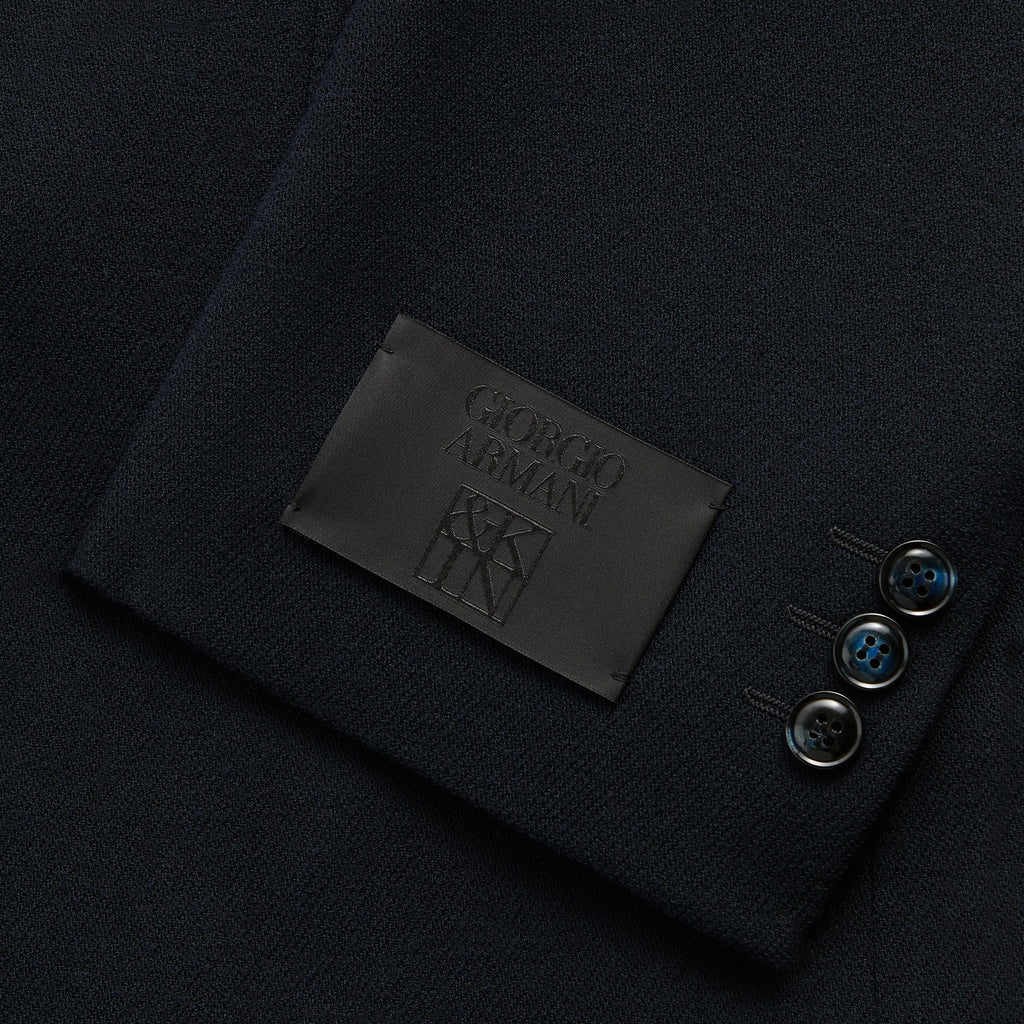 Giorgio Armani & Kith &Kin The Traveler Virgin Wool Double-Breasted Jacket - Ink