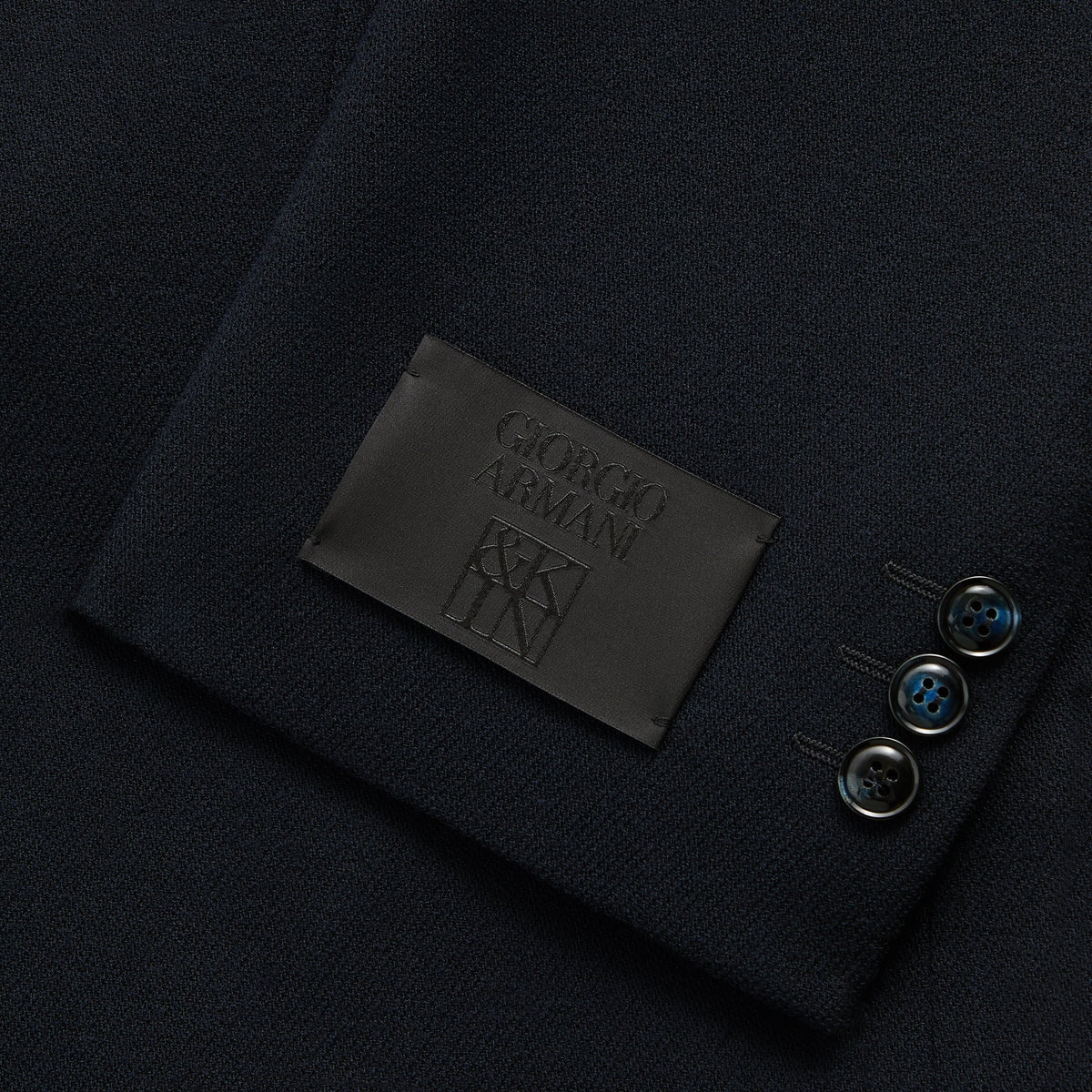 Giorgio Armani & Kith &Kin The Traveler Virgin Wool Double-Breasted Jacket - Ink