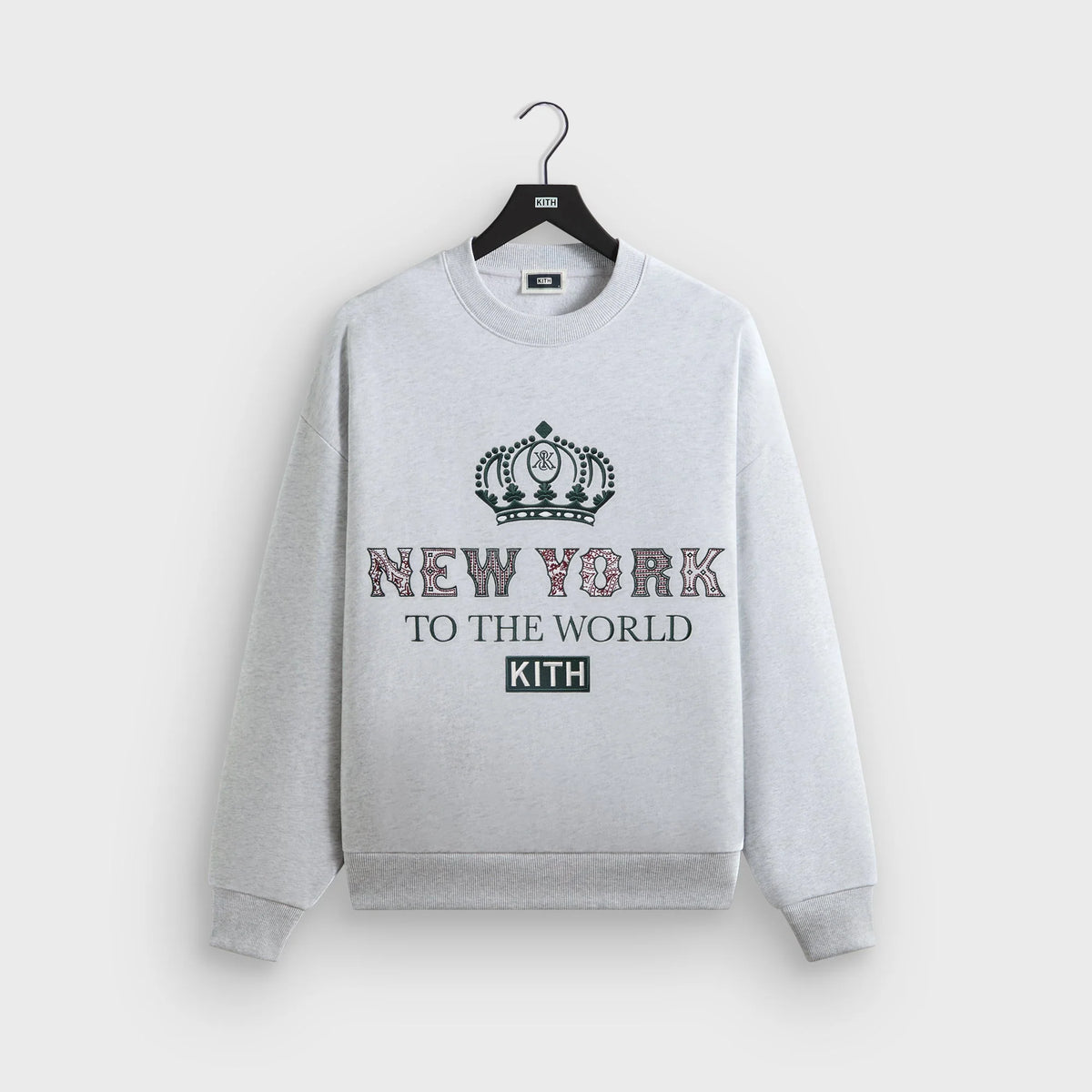 Kith Nelson Crewneck - Light Heather Grey