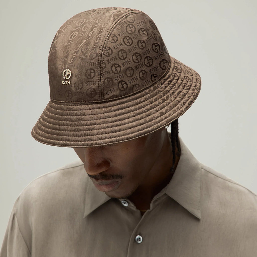 Giorgio Armani & Kith Jacquard Silk Camper Bucket Hat - Kindling