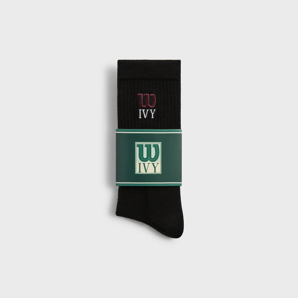 Kith Ivy for Wilson Performance Crew Socks - Black