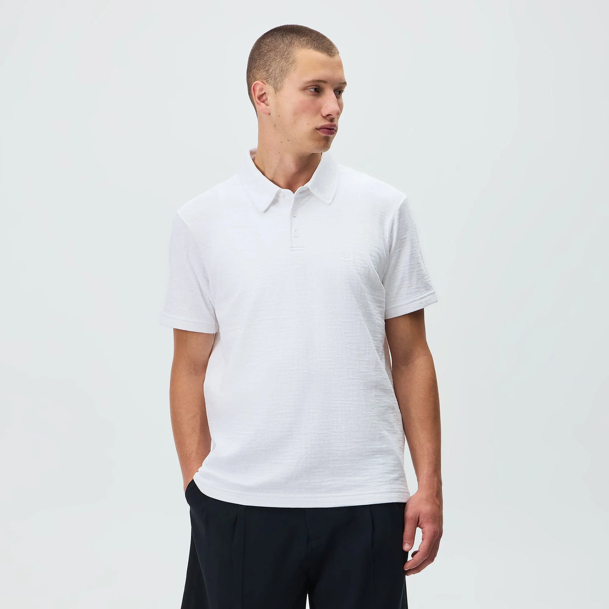 Kith Double Face Jersey Heathrow Polo - White