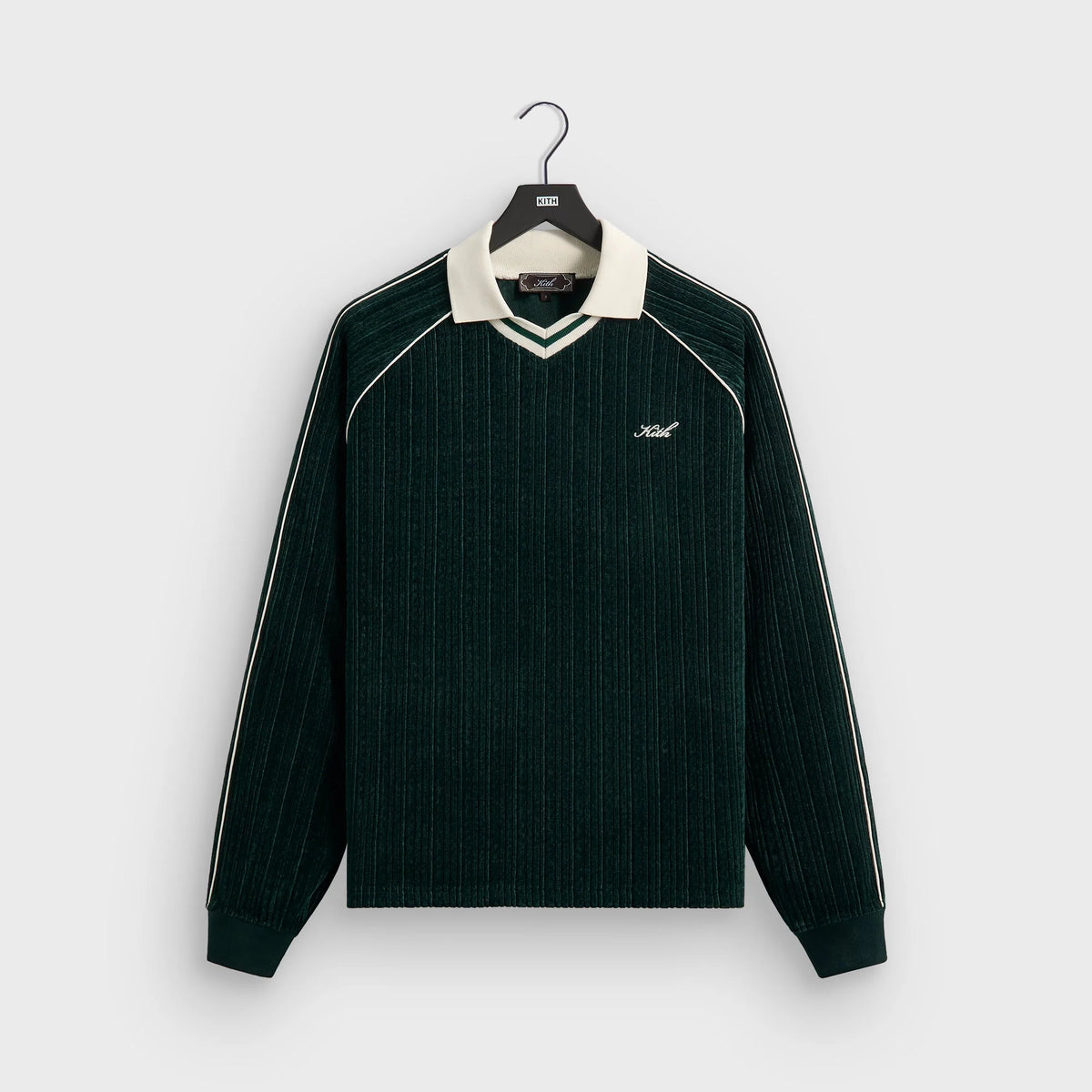 Kith Velvet Corduroy Long Sleeve Trevor Polo - Stadium