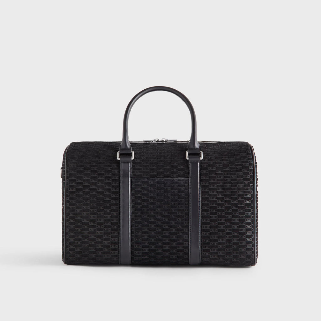 Kith Monogram Suede Traveler K40 Bag - Black