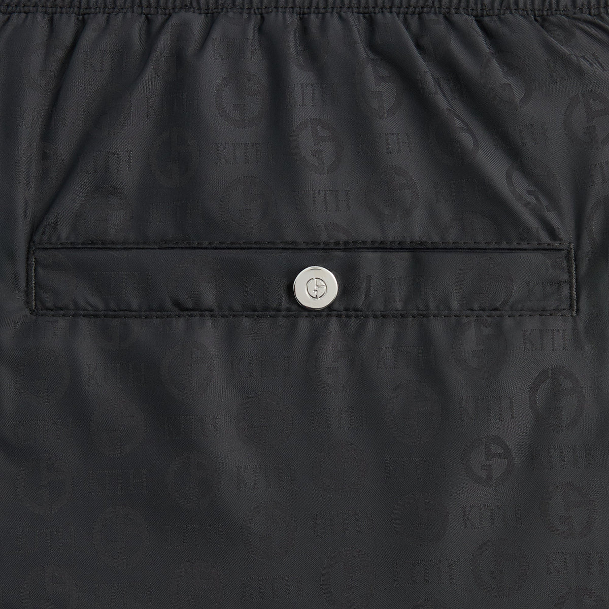 Giorgio Armani & Kith Jacquard Collins Swim Short - Black