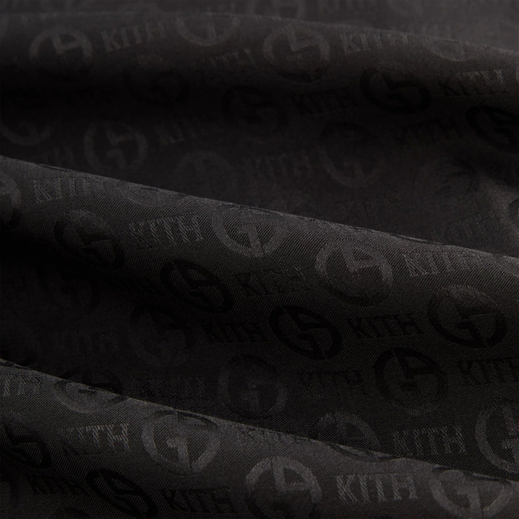 Giorgio Armani & Kith Monogram Long Sleeve Thompson Crossover Shirt - Black