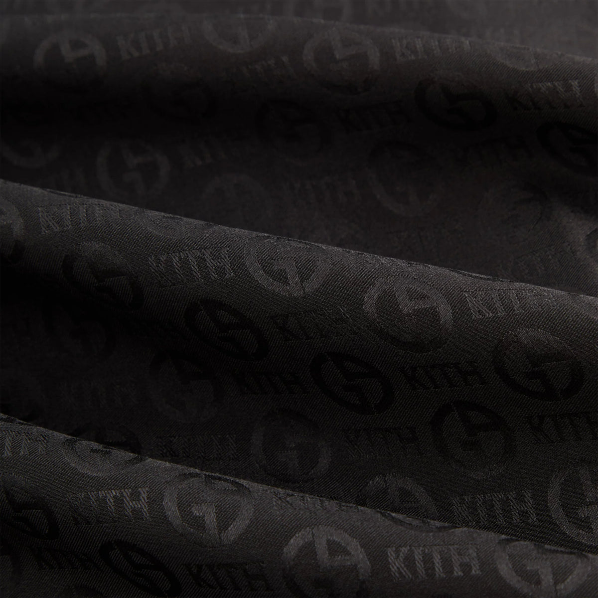 Giorgio Armani & Kith Monogram Long Sleeve Thompson Crossover Shirt - Black