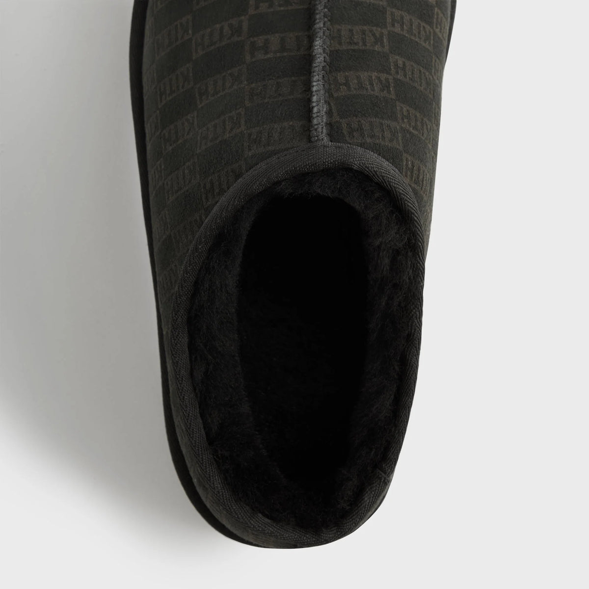 Kith Monogram Shearling Slippers - Black