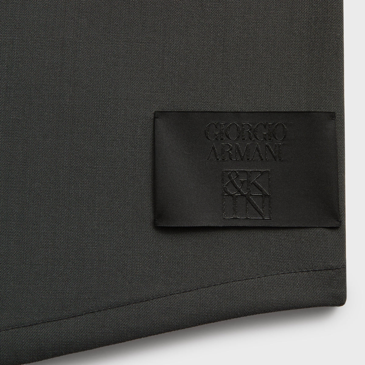 Giorgio Armani & Kith &Kin Asymmetrical Zip Front Shirt - Dark Ash