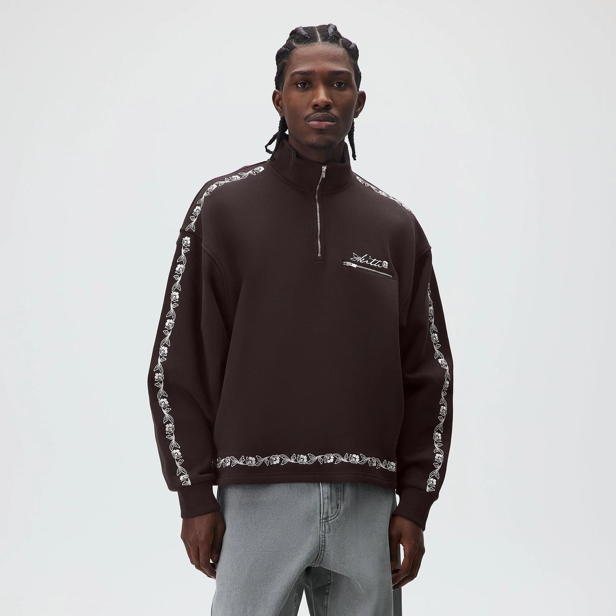 Kith Floral Queensbridge Quarter Zip - Incognito