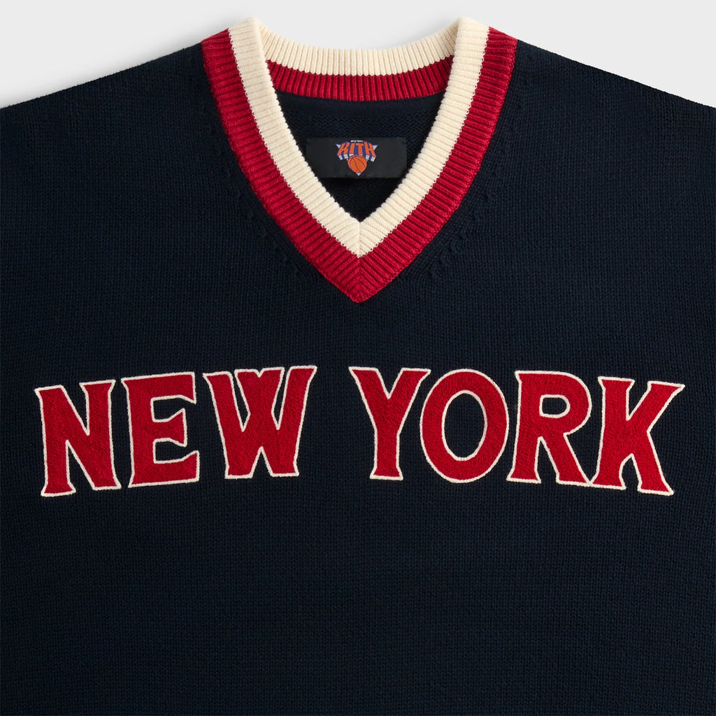 Kith for the New York Knicks Classic Beau Knit Sweater - Nocturnal