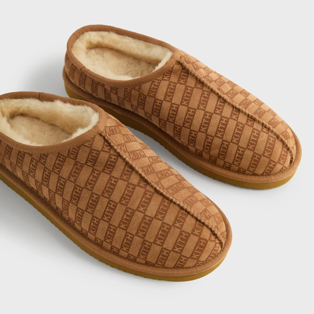 Kith Monogram Shearling Slippers - Loft