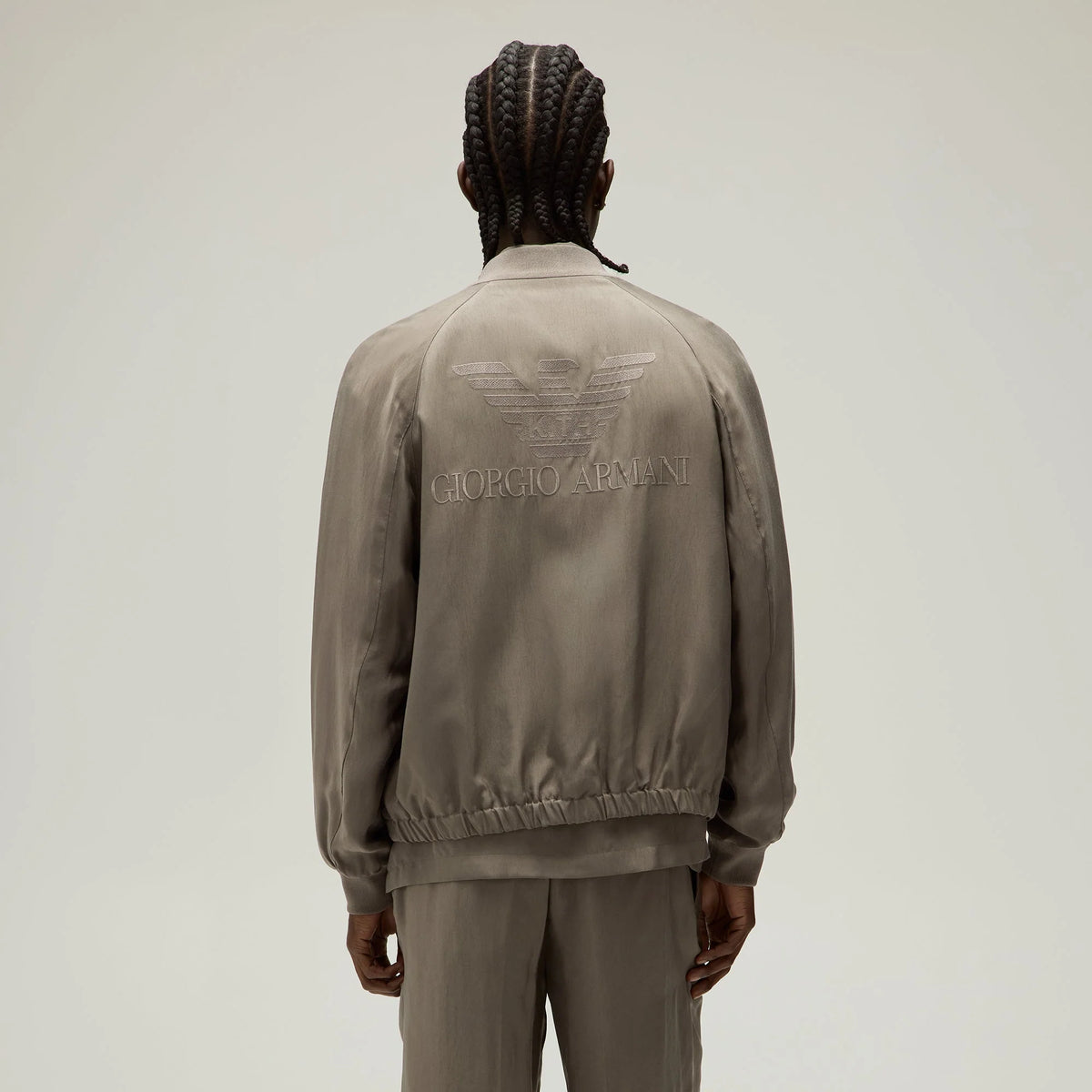 Giorgio Armani & Kith Silky Bomber Jacket - Gravel