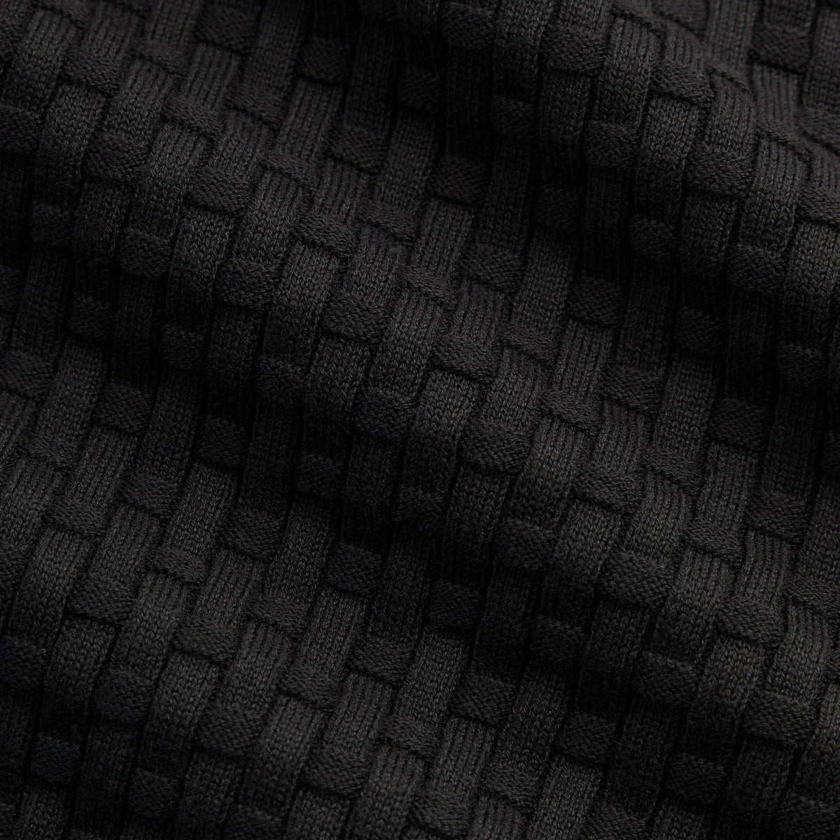 Kith Basket Weave Tilden Polo - Black