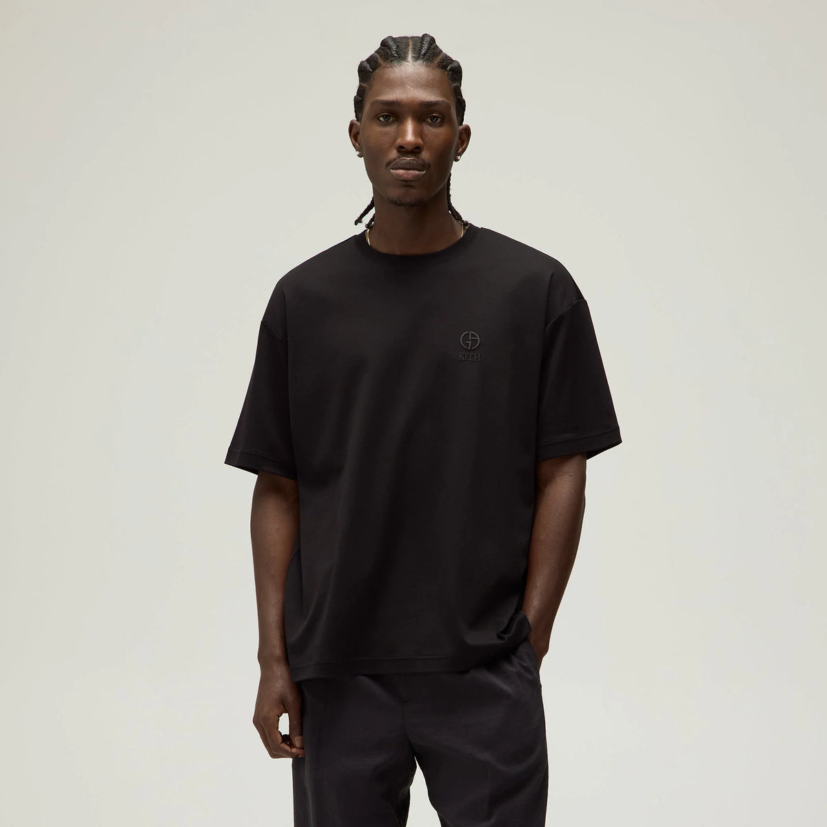 Giorgio Armani & Kith Logo Tee - Black