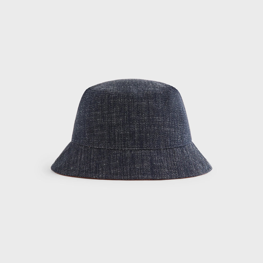 &Kin Wool Denim Dawson Bucket Hat - Blue Navy