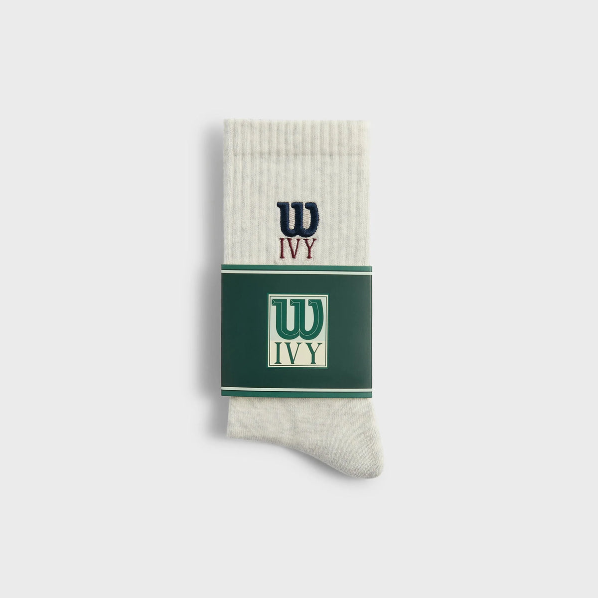 Kith Ivy for Wilson Logo Crew Socks - Gray Heather