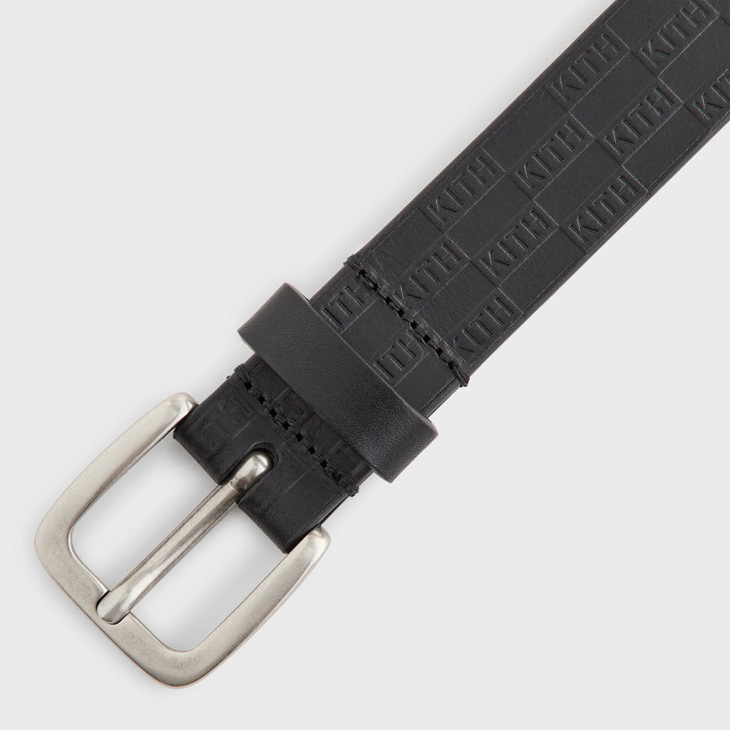Kith Monogram Vachetta Leather Belt - Black