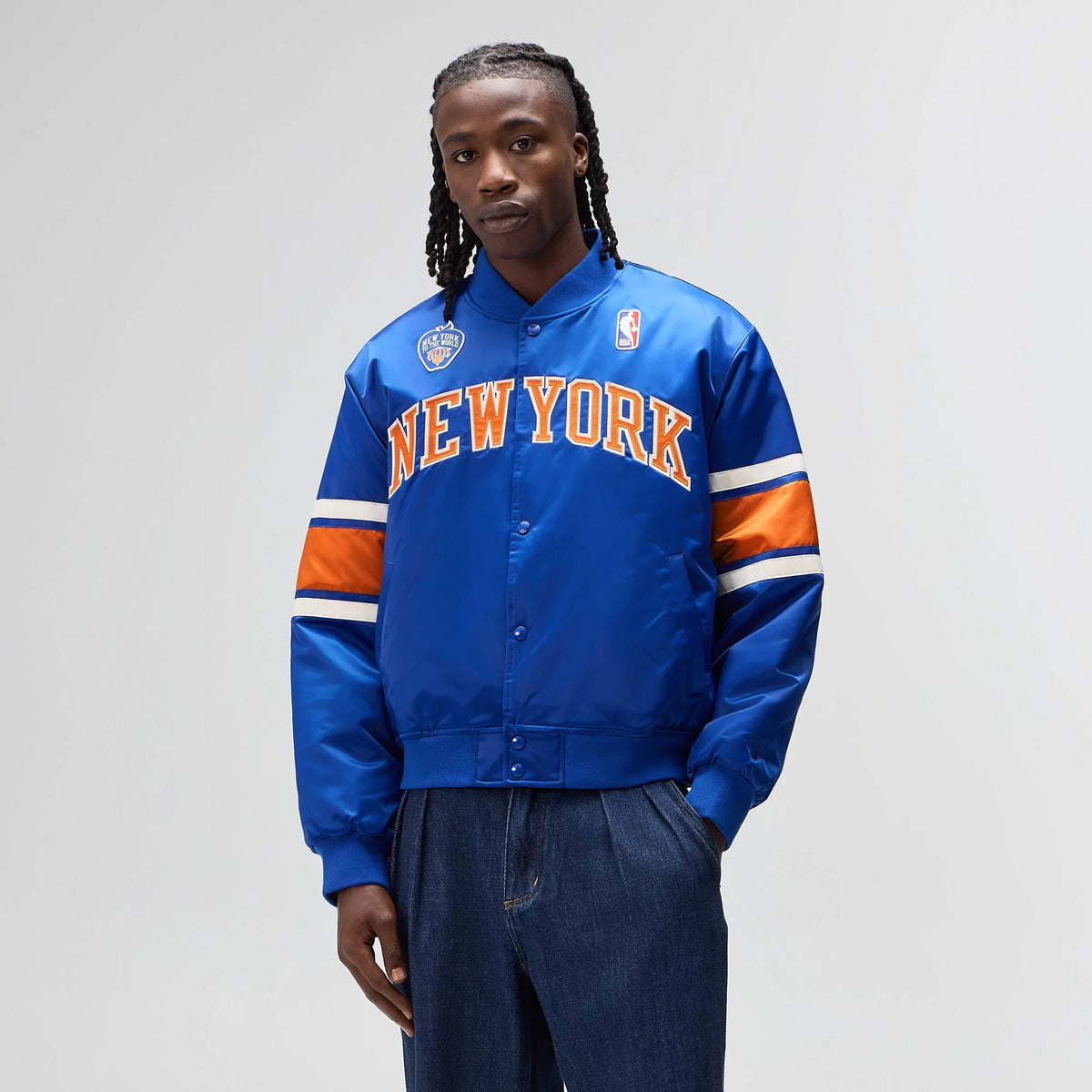 Kith for the New York Knicks Patrick Ewing Classic Satin Bomber Jacket - Current