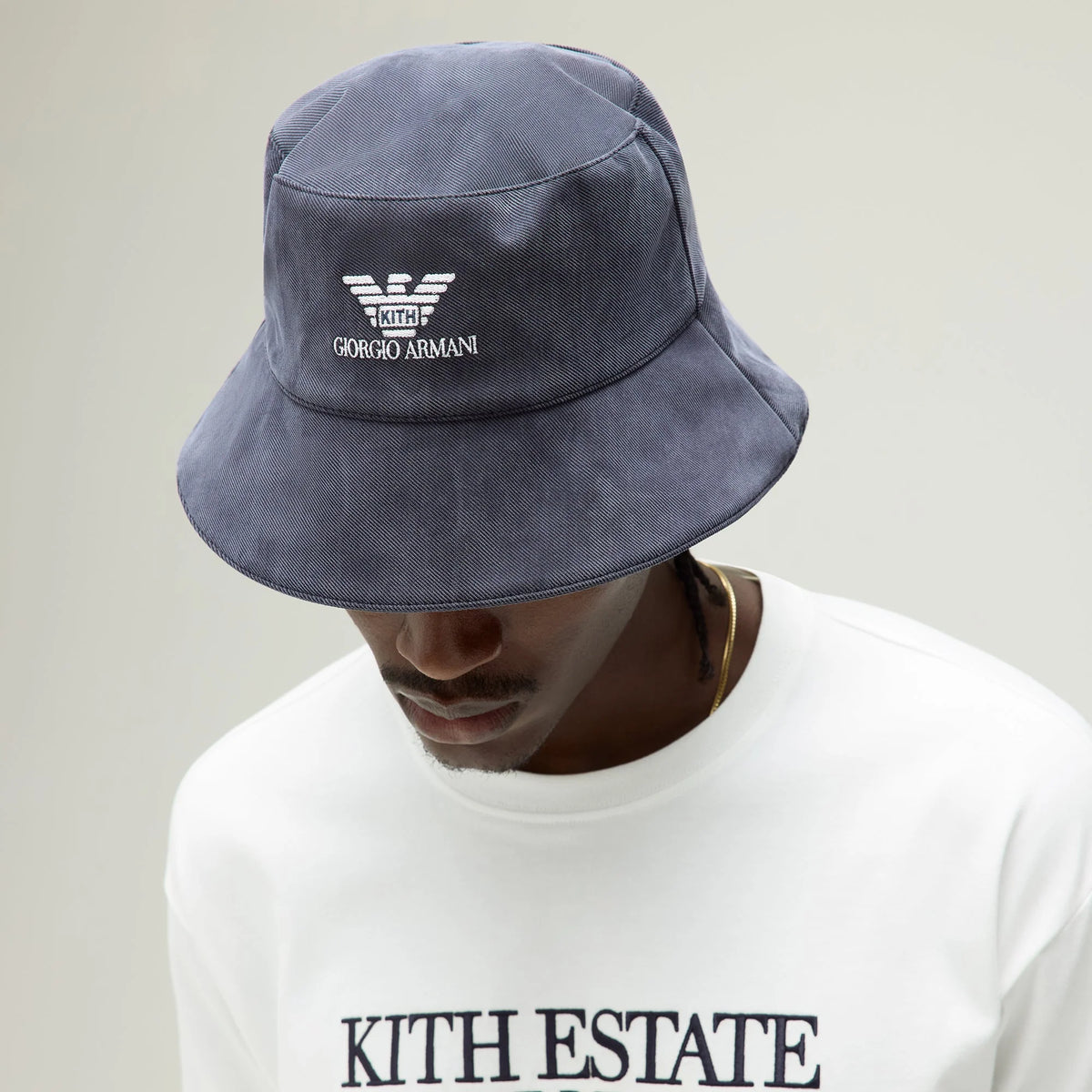 Giorgio Armani & Kith Cupro Jersey Bucket Hat - Nocturnal
