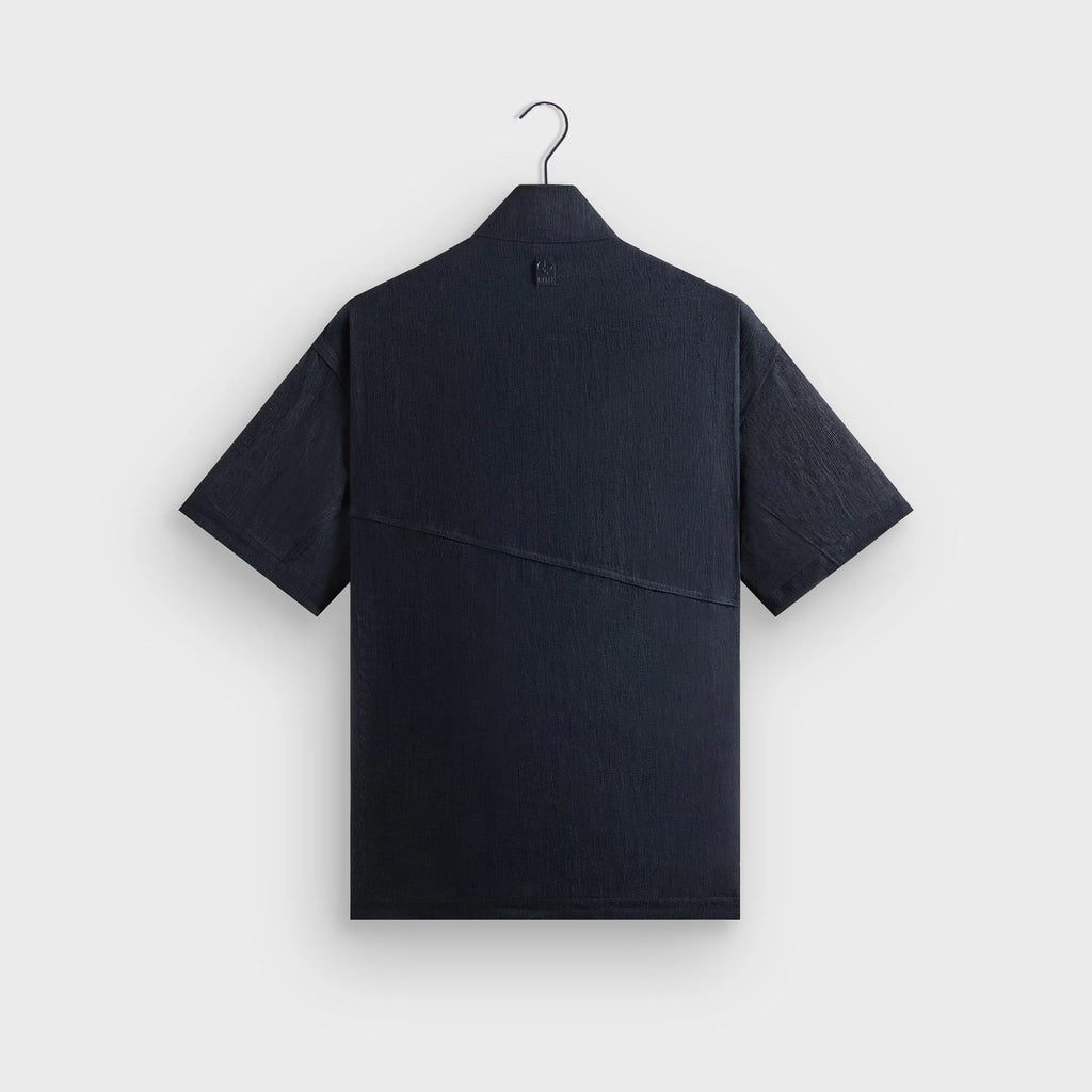 Giorgio Armani & Kith Open Weave Colton Zip-Up Shirt - Nocturnal