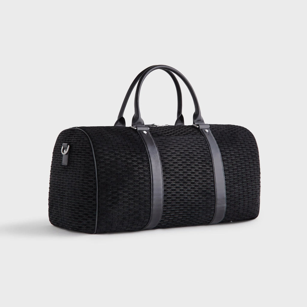 Kith Monogram Suede Traveler K55 Bag - Black