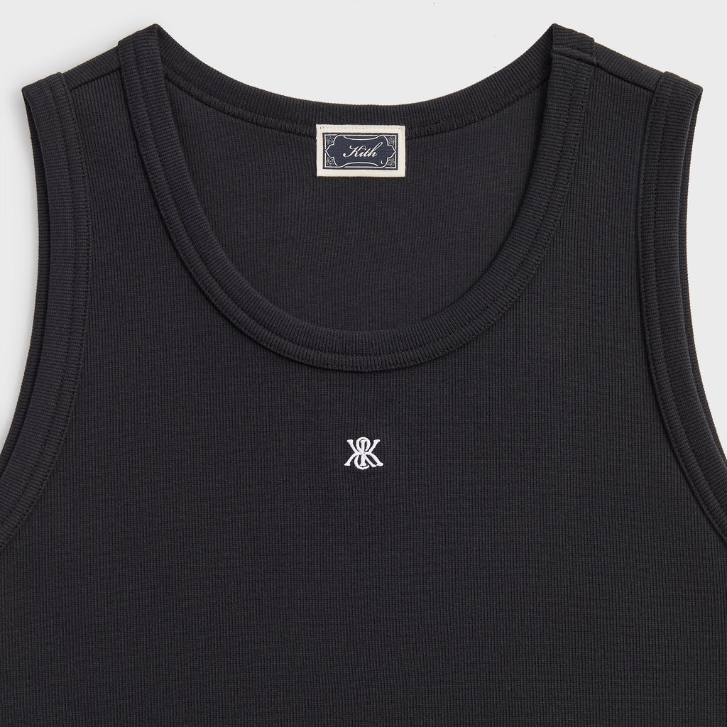 Kith Crest Ribbed Tank - Black