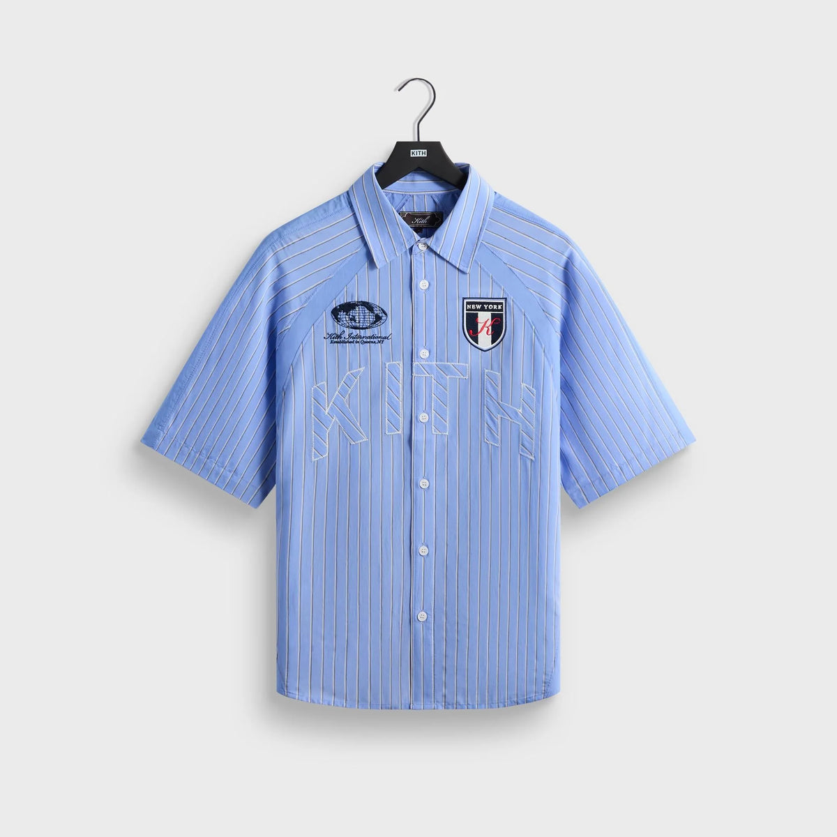 Kith Striped Poplin Shelton Shirt - Bliss