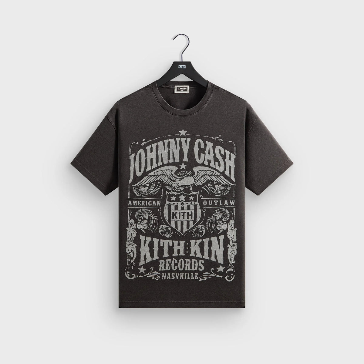 Kith Records for Johnny Cash Outlaw Records Vintage Tee - Black