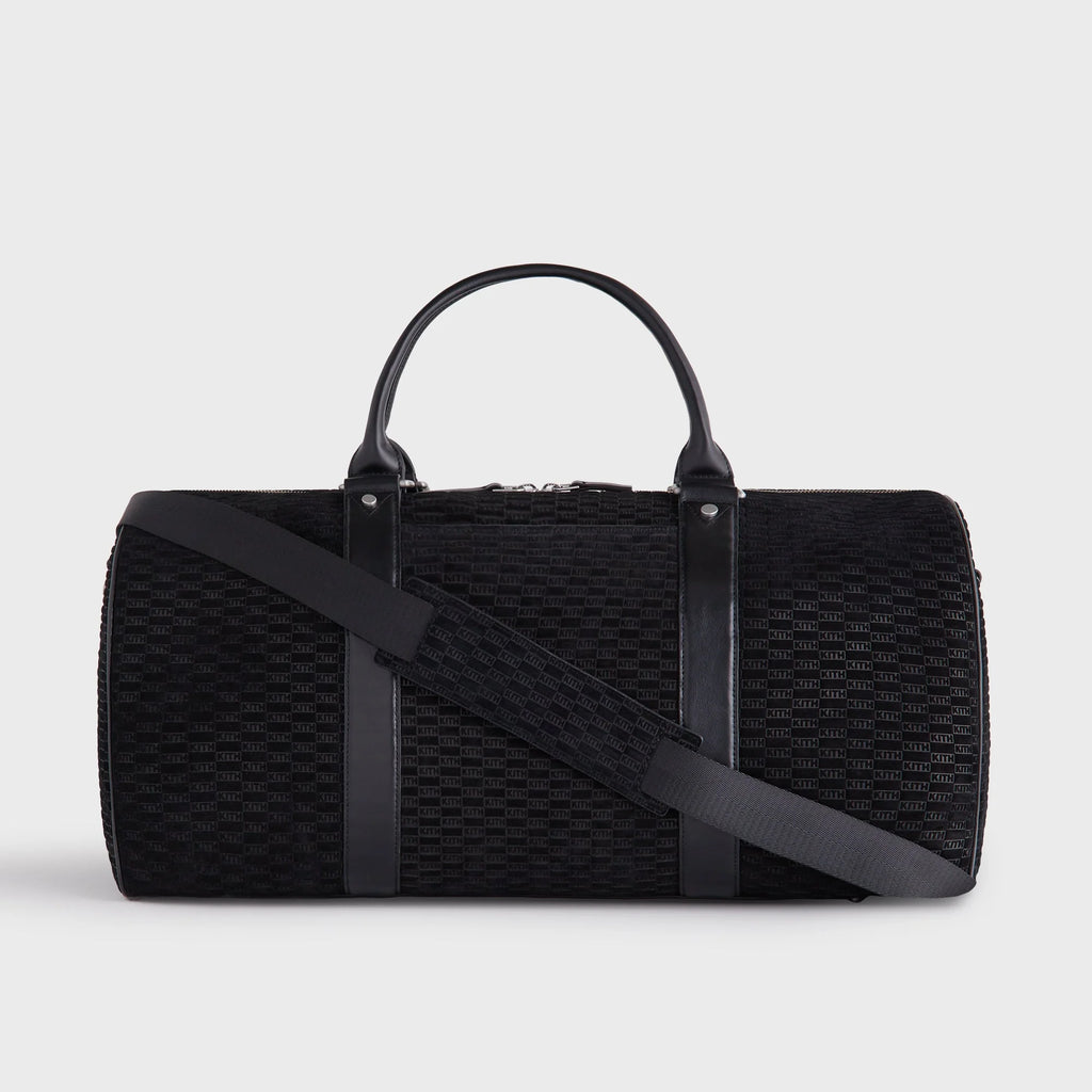 Kith Monogram Suede Traveler K55 Bag - Black