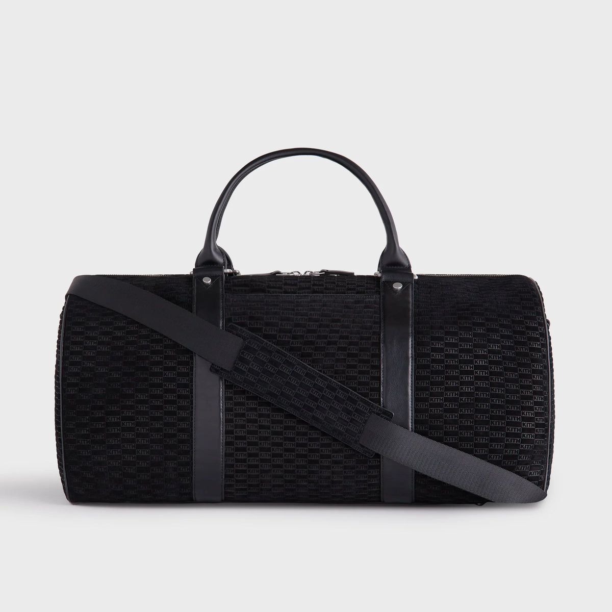 Kith Monogram Suede Traveler K55 Bag - Black