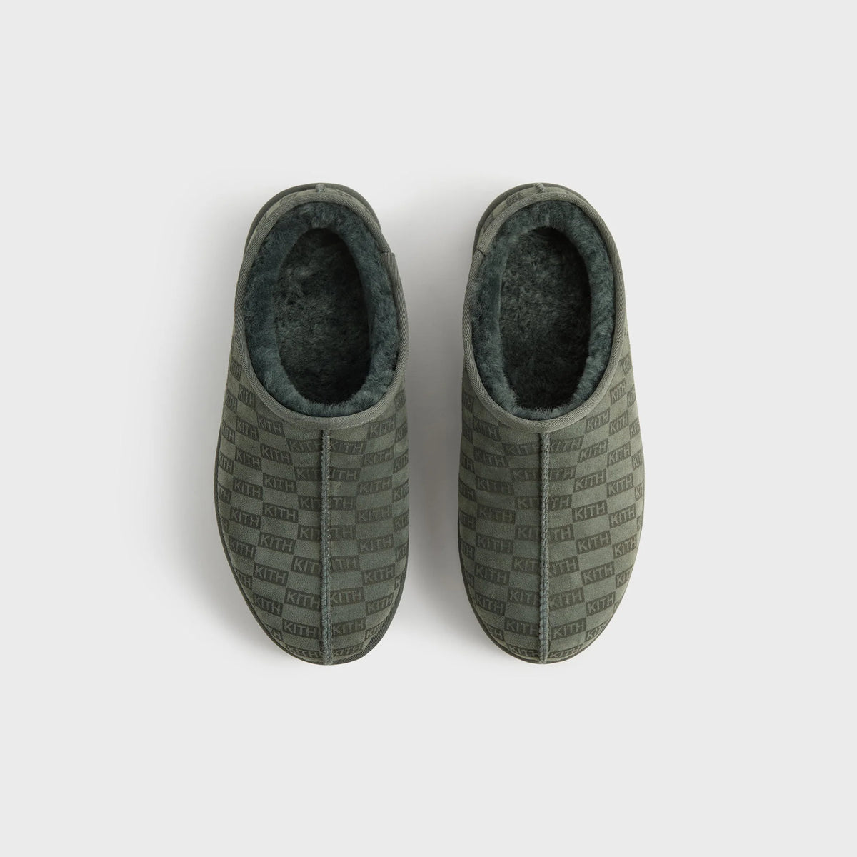 Kith Monogram Shearling Slippers - Stadium