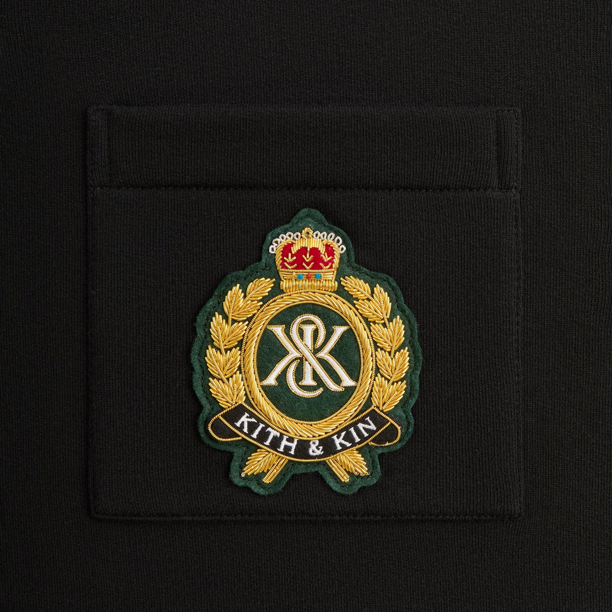 Kith Bullion Lauel Crest Nelson Pocket Rugby - Black