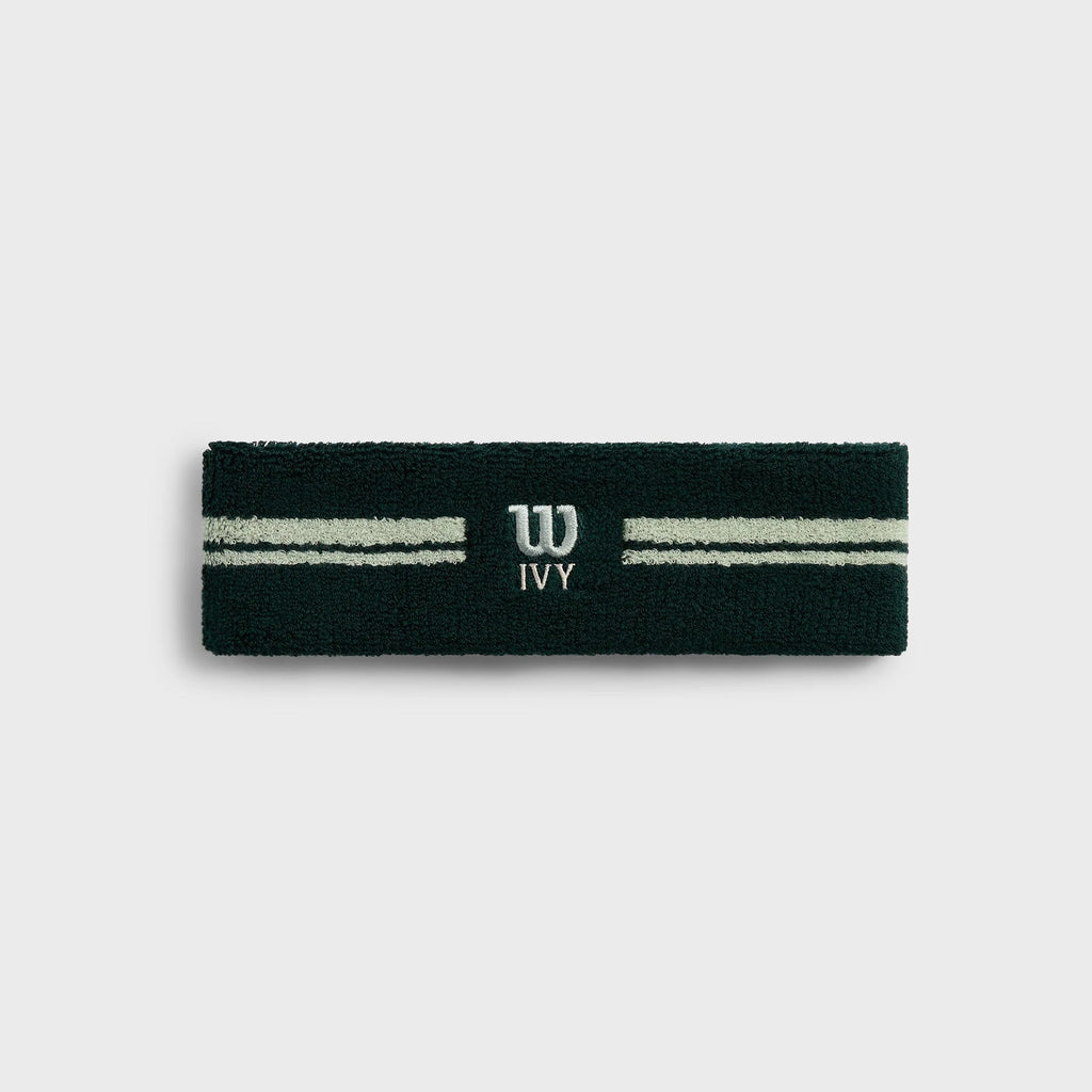 Kith Ivy for Wilson Terry Stripe Headband - Ivy Green