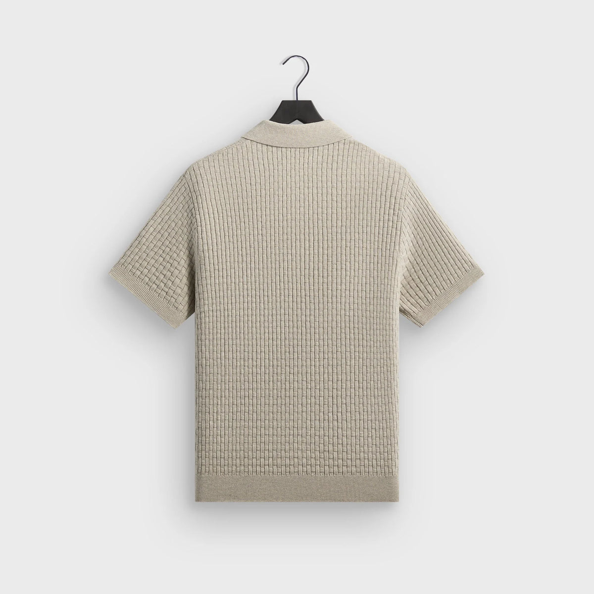 Kith Basket Weave Tilden Polo - Light Heather Grey
