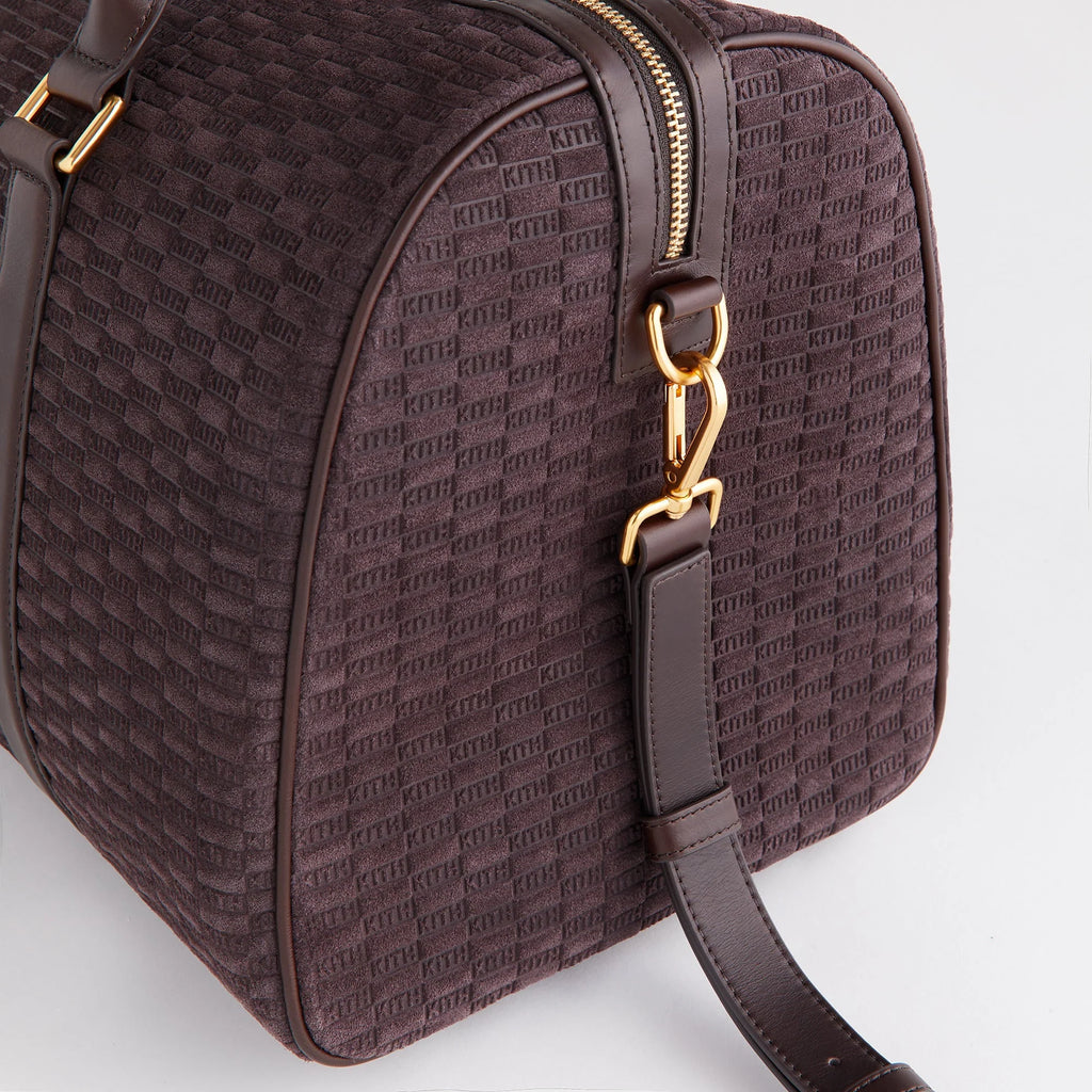 Kith Monogram Suede Traveler K40 Bag - Incognito