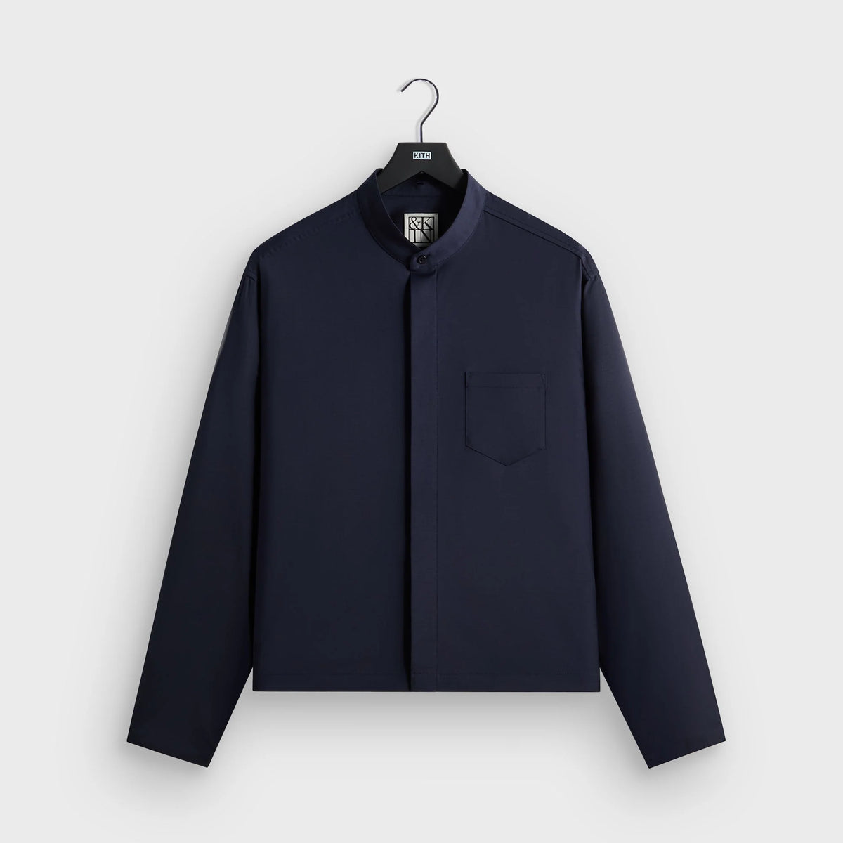 &Kin Tropical Wool Nico Shirt - Nocturnal