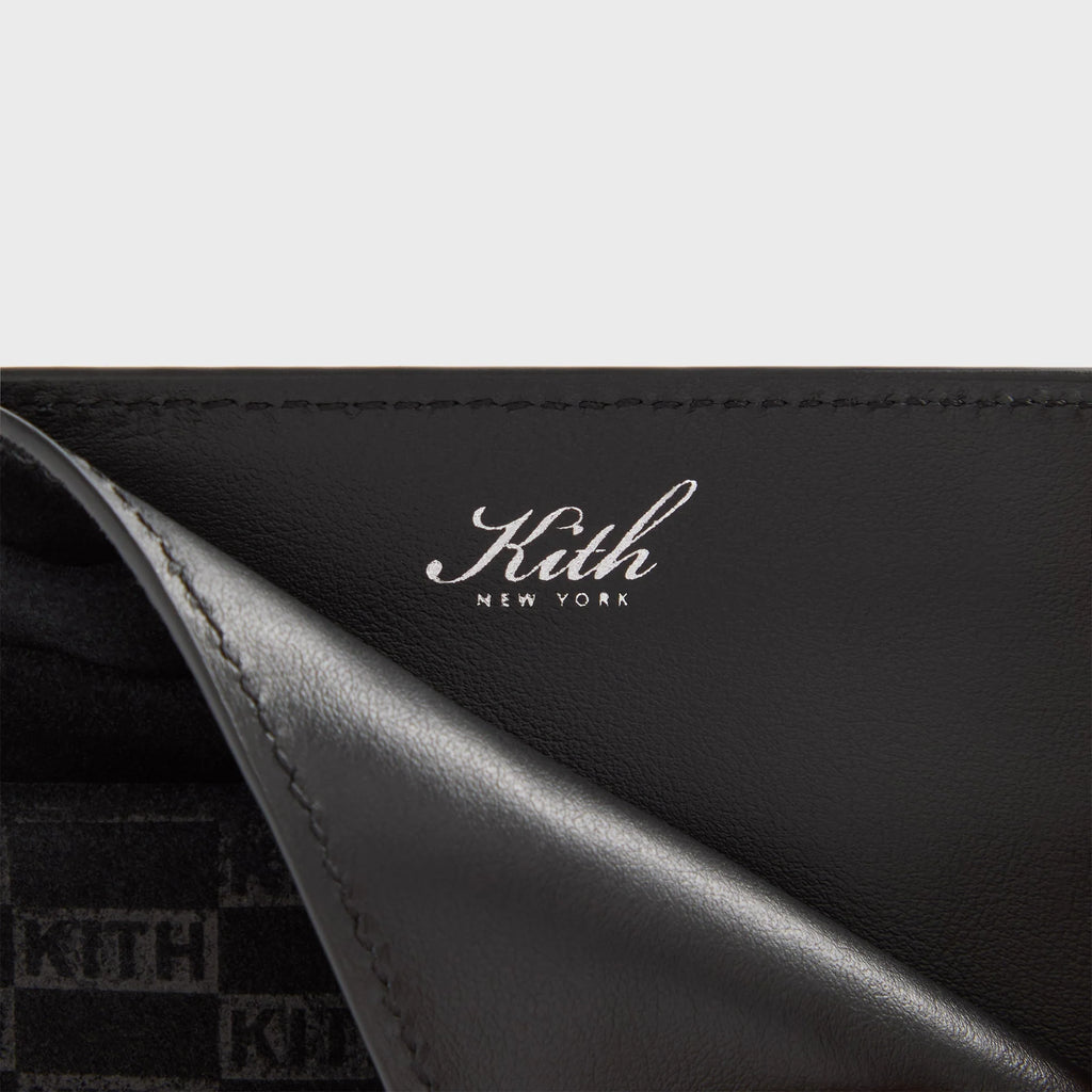 Kith Monogram Suede Card Holder - Black