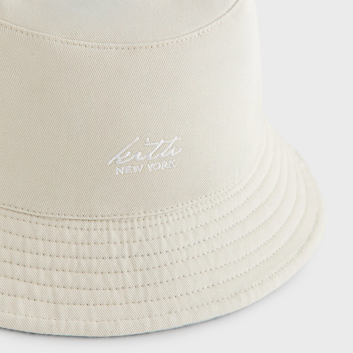 Kith Heather Jacquard Canvas Reversible Dawson Bucket Hat - Light Indigo