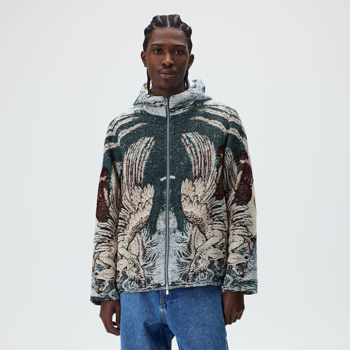 Kith Braden Tapestry Full Zip Hoodie - Waffle