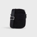 Kith Monogram Suede Passenger K15 Bag - Black