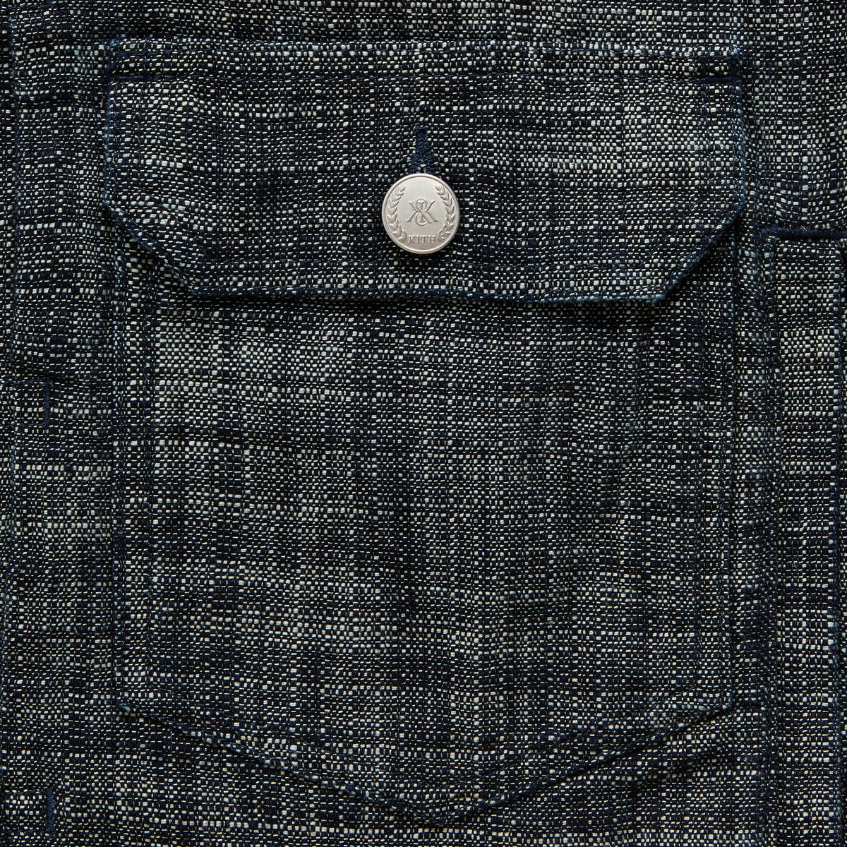 Kith Textured Indigo Alonzo Jacket - Dark Indigo