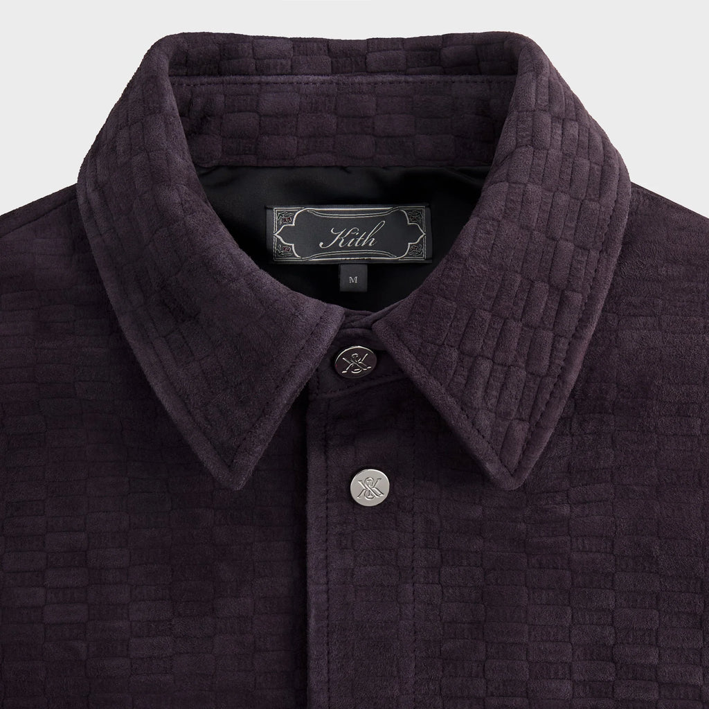 Kith Monogram Suede Apollo II Shirt - Belladonna